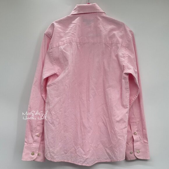 Tommy Hilfiger Pink Gingham Button-Up Collared Shirt Size 8 Unisex - Picture 2 of 3